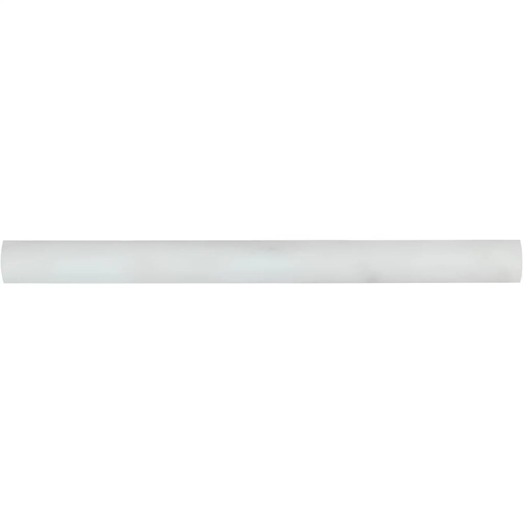 White cylindrical rod featured in Oriental White Asian Statuary quarter-round trim