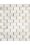 Oriental White / Asian Statuary 1X2 Marble Mosaic Polished or Honed