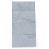 Stacked Oriental White Asian Statuary 2X4 Brick Deep-Beveled Marble Mosaic Tiles