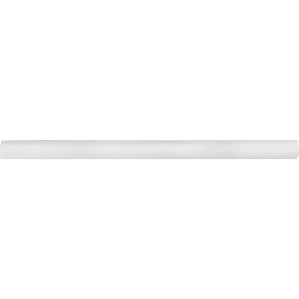 Long white rectangular light featured in Oriental White Asian Statuary bullnose liner