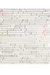 Oriental White / Asian Statuary Bamboo Sticks (Single-Color/Oriental White) Marble Mosaic Polished or Honed