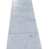 Rectangular Oriental White and Asian Statuary marble floor tiles in blue-gray mosaic
