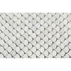 White scallop tile pattern from Oriental White Asian Statuary marble mosaic