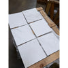 Six Oriental White marble 12x12 polished tiles on wooden pallet
