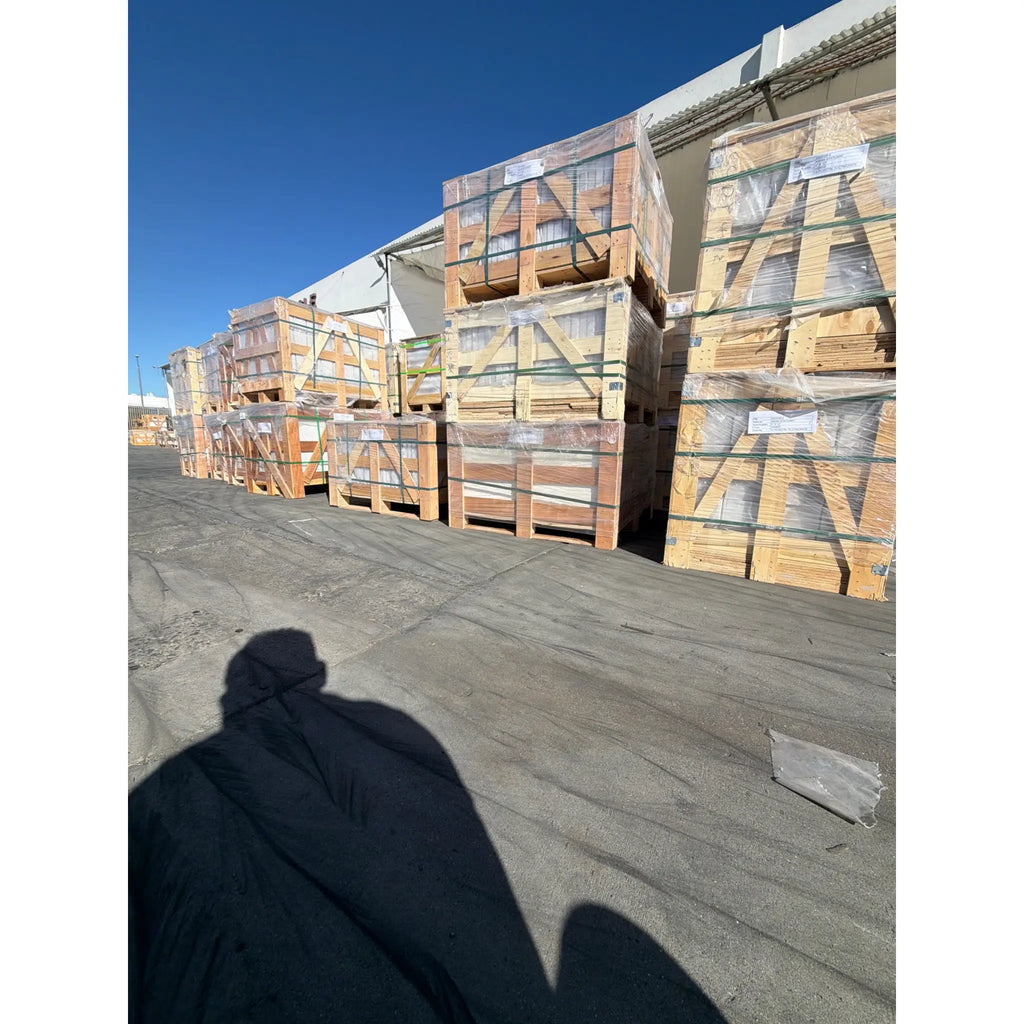 Oriental white Asian statuary marble 12x12 polished or honed in strapped wooden crates