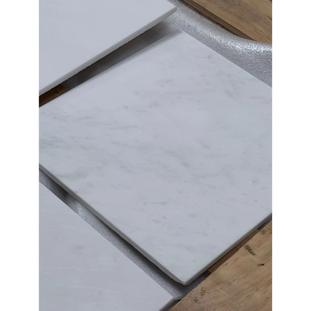 Oriental White Asian Statuary Marble 12x12 Polished Tile