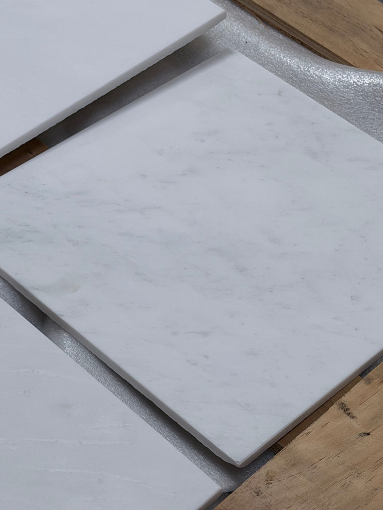 Oriental White Asian Statuary Marble 12x12 Polished Tile