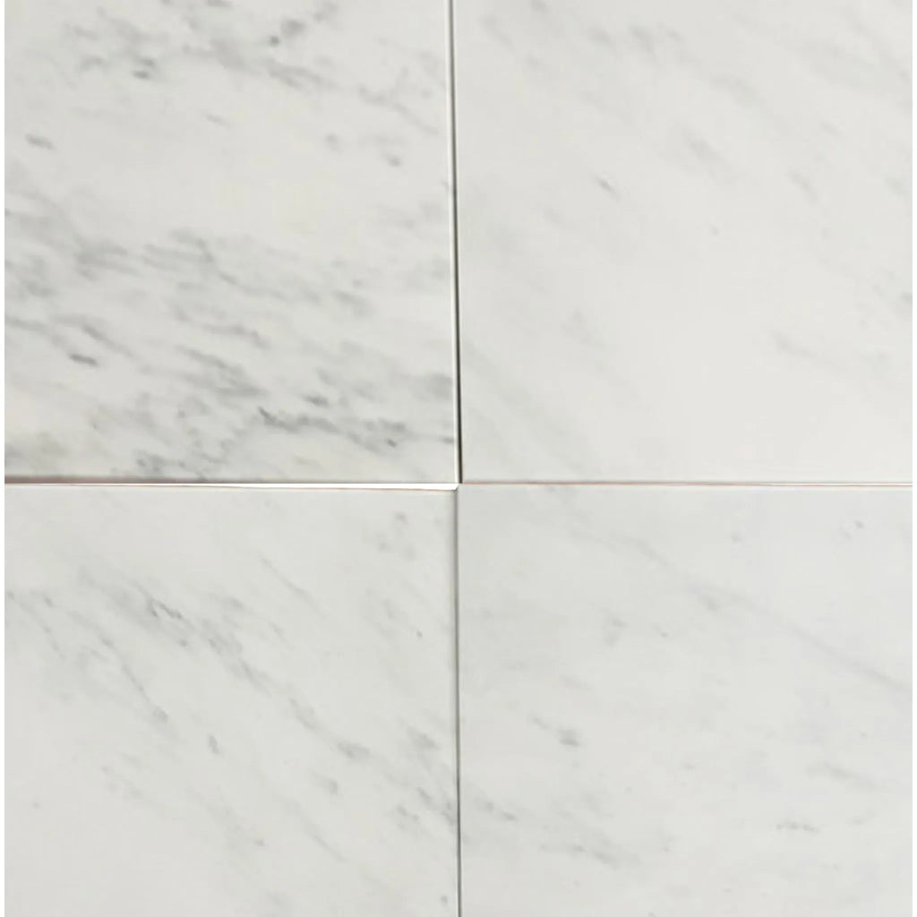 Oriental White Asian Statuary Marble 12X12 Tumbled white floor tiles display