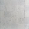 White marble tile grid featuring Oriental White Asian Statuary Marble 12x12 Tumbled