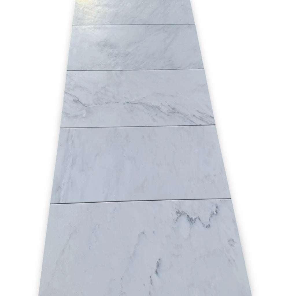 Rectangular Oriental White Asian Statuary Marble tiles in polished or honed finish