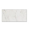 Rectangular Oriental White Asian Statuary Marble countertop with a polished finish
