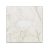 Square marble tabletop of Oriental White Asian Statuary Marble Tumbled 4X4