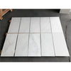 Rectangular white marble tiles on Oriental White Marble Shower Corner Shelf