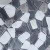 Mosaic tile pattern from Pebble Mosaic Dolomite Bardiglio and Palissandro Tumbled Stone Sheet