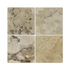 Four Philadelphia Travertine 12X12 Tumbled Tiles in Natural Stone Finish