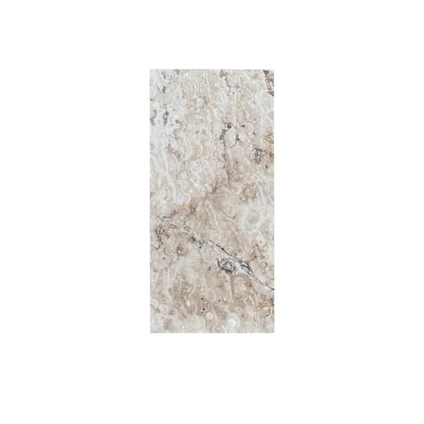 Rectangular marble slab with swirling patterns from Philadelphia Travertine 12X24