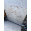 Philadelphia Travertine 18x18 filled and honed beige marble tile with natural veining secured by white plastic strapping
