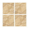 Beige Philadelphia Travertine 18X18 Filled and Honed marble tiles arranged elegantly