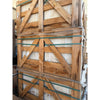 Philadelphia Travertine 18x18 rustic wooden crate with slats and straps