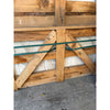 Rustic wooden gate with Philadelphia Travertine 18x18 finish