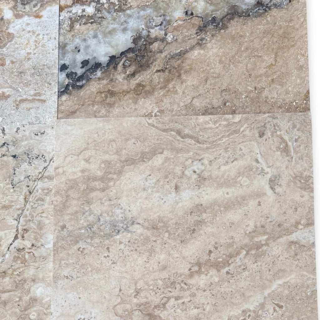 Philadelphia Travertine 18X18 Filled and Honed tile surface showcasing natural elegance