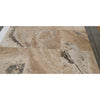 Philadelphia Travertine 24x24 filled honed beige brown veined tiles
