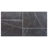 Pietra Notte Marble 16x24 tile with dark gray stone and white veining