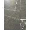 Pietra Notte dark gray marble 16x24 tiles with white veining