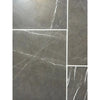 Pietra Notte dark gray marble 24x24 tile with white veining