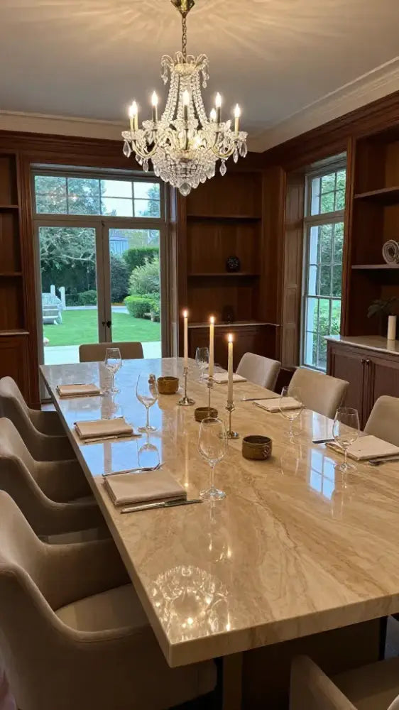 Polished Dining Table Surfaces