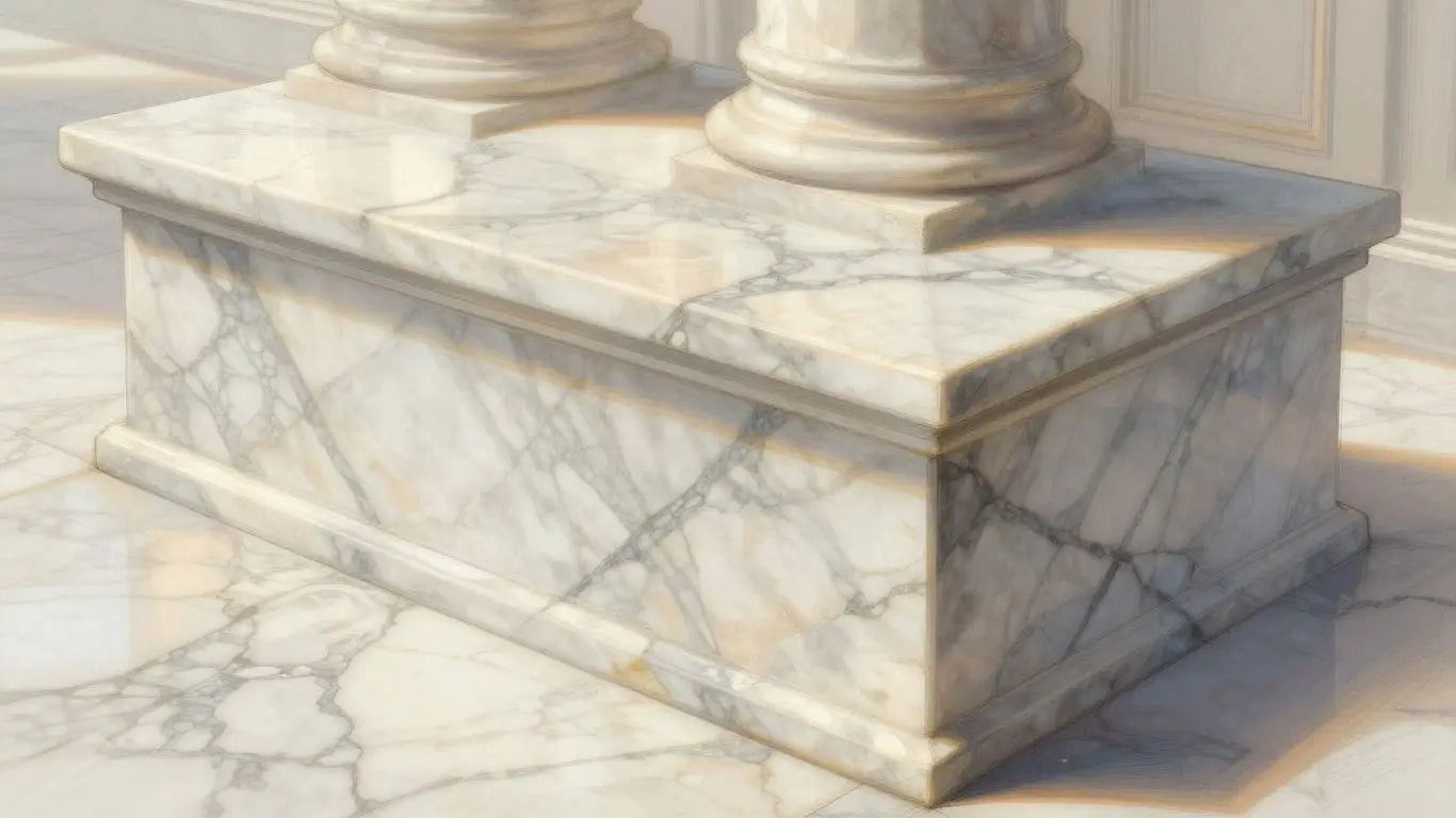 Sketch of elegant marble flooring with natural veining.