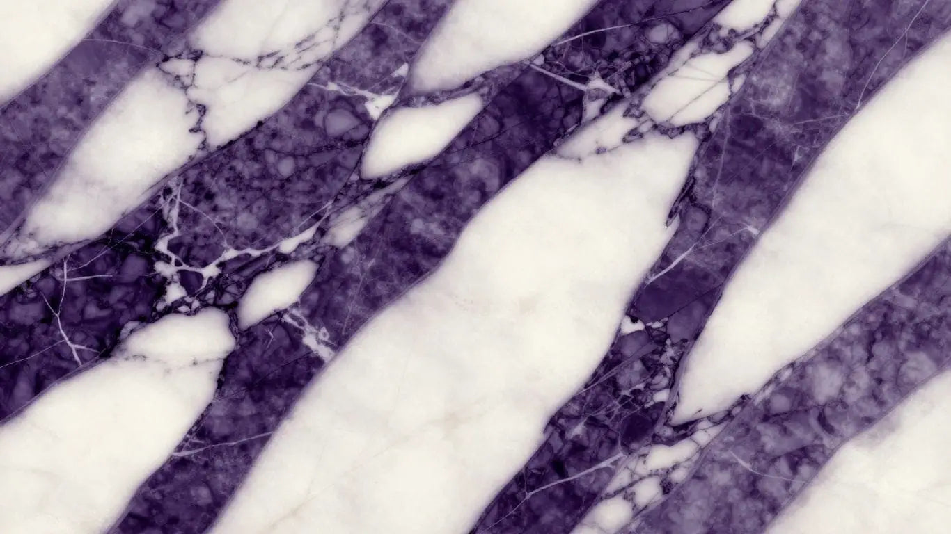 Calacatta Viola marble slabs with purple veins