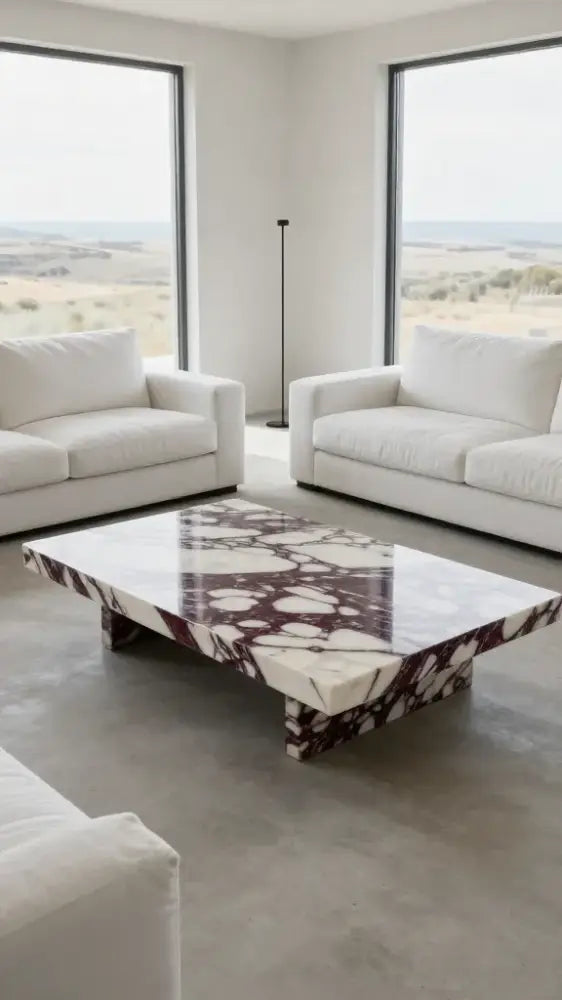 Minimalist Furniture with Marble Accents