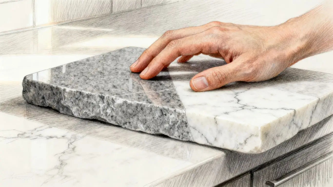 Kitchen stone finish