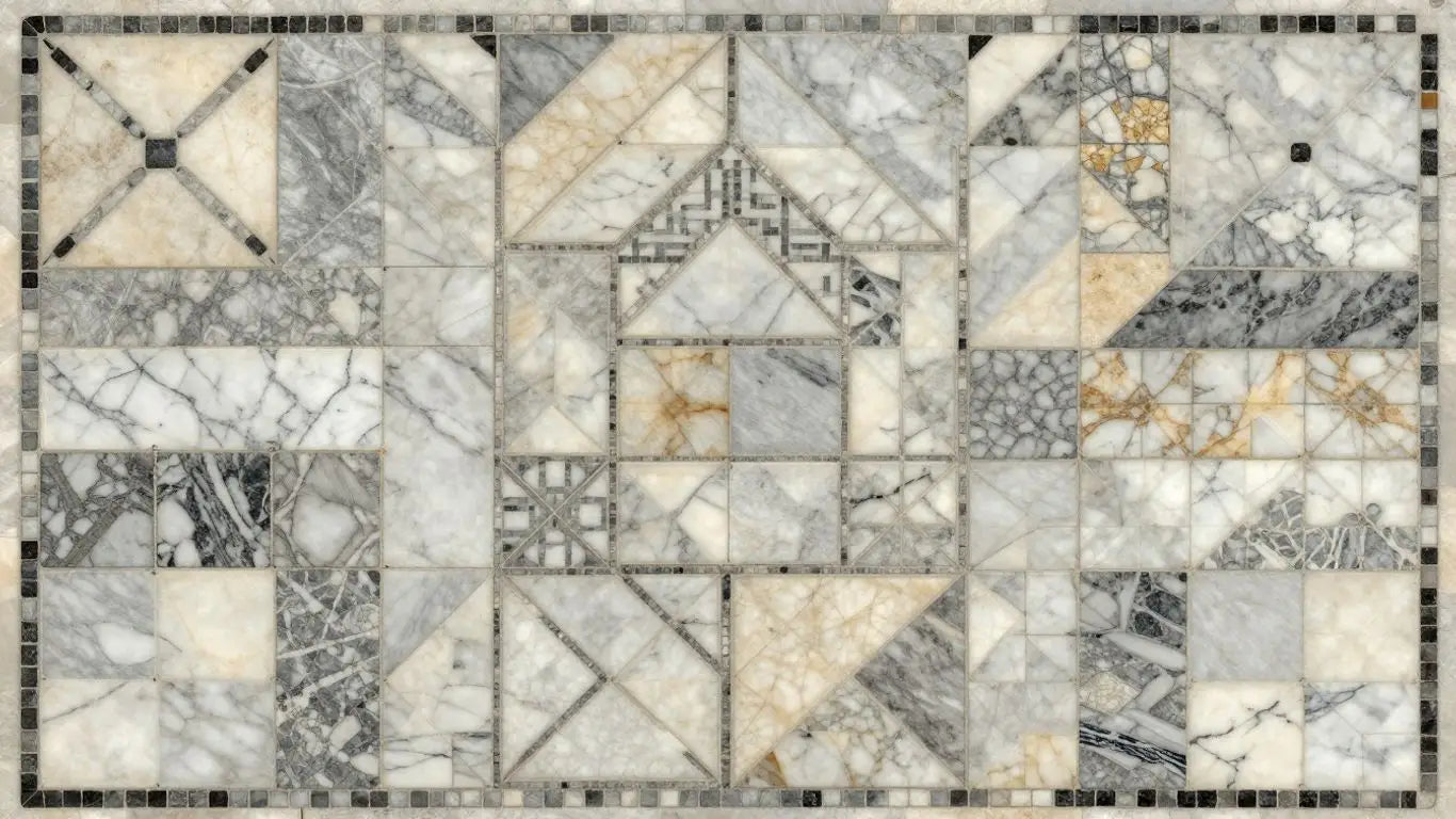 Marble mosaic tile patterns sketch