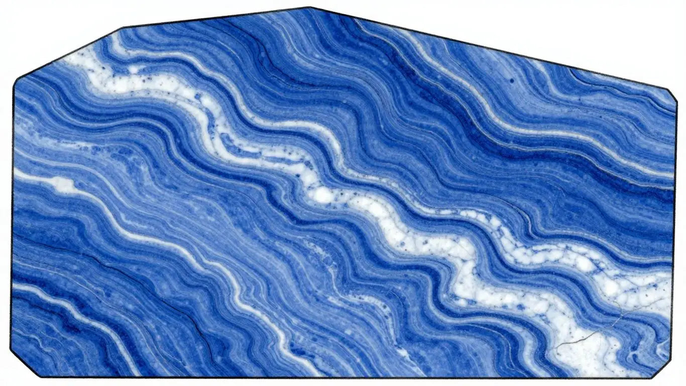 Blue Lagoon marble slab sketch