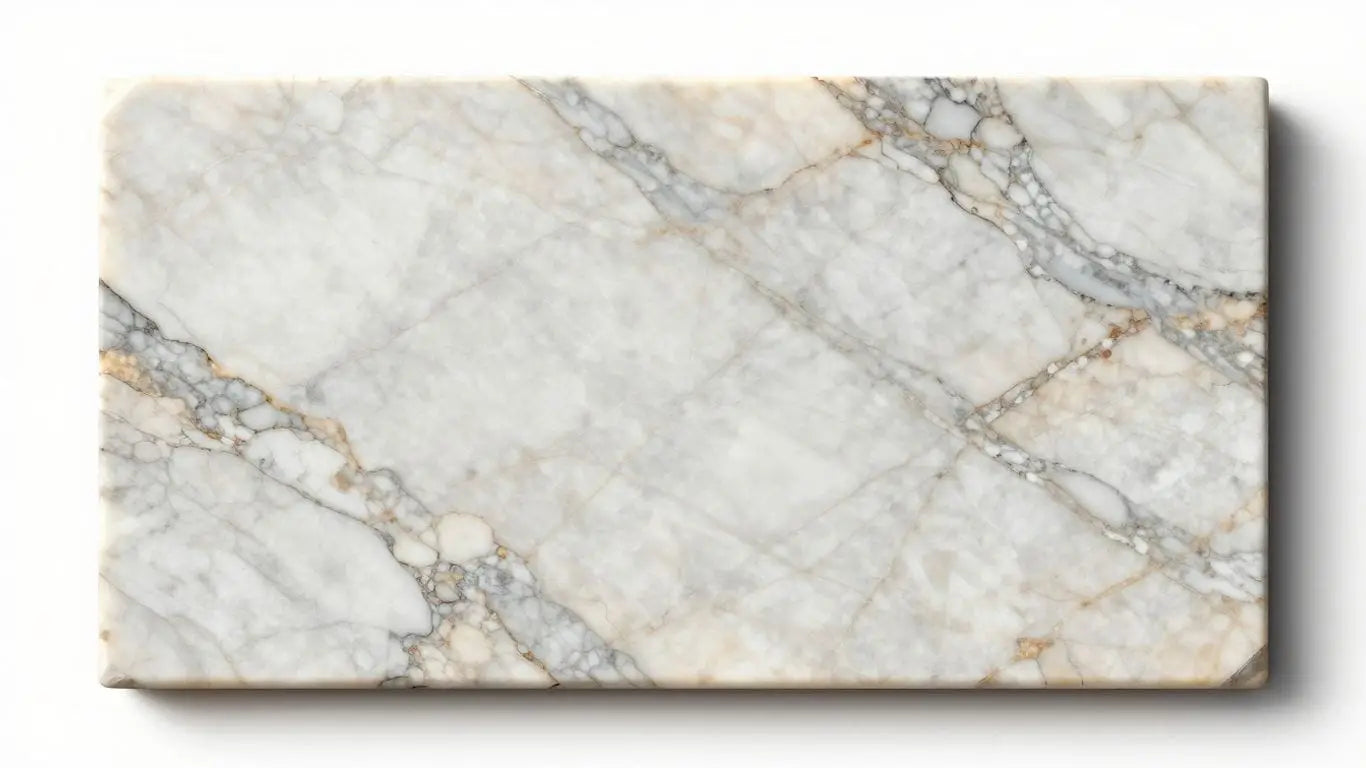Elegant Italian marble slab with natural veining.