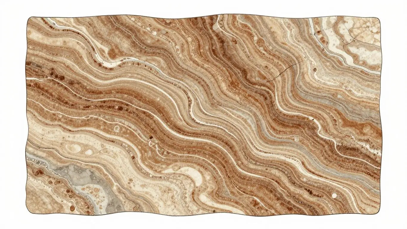 Noce Travertine stone surface sketch