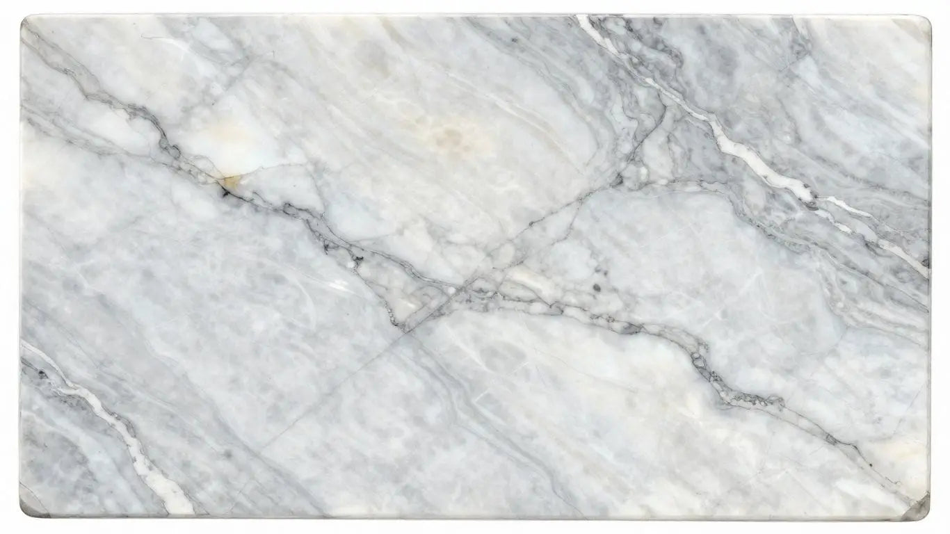 Dolomite marble slabs sketch with swirling grey and white veins.