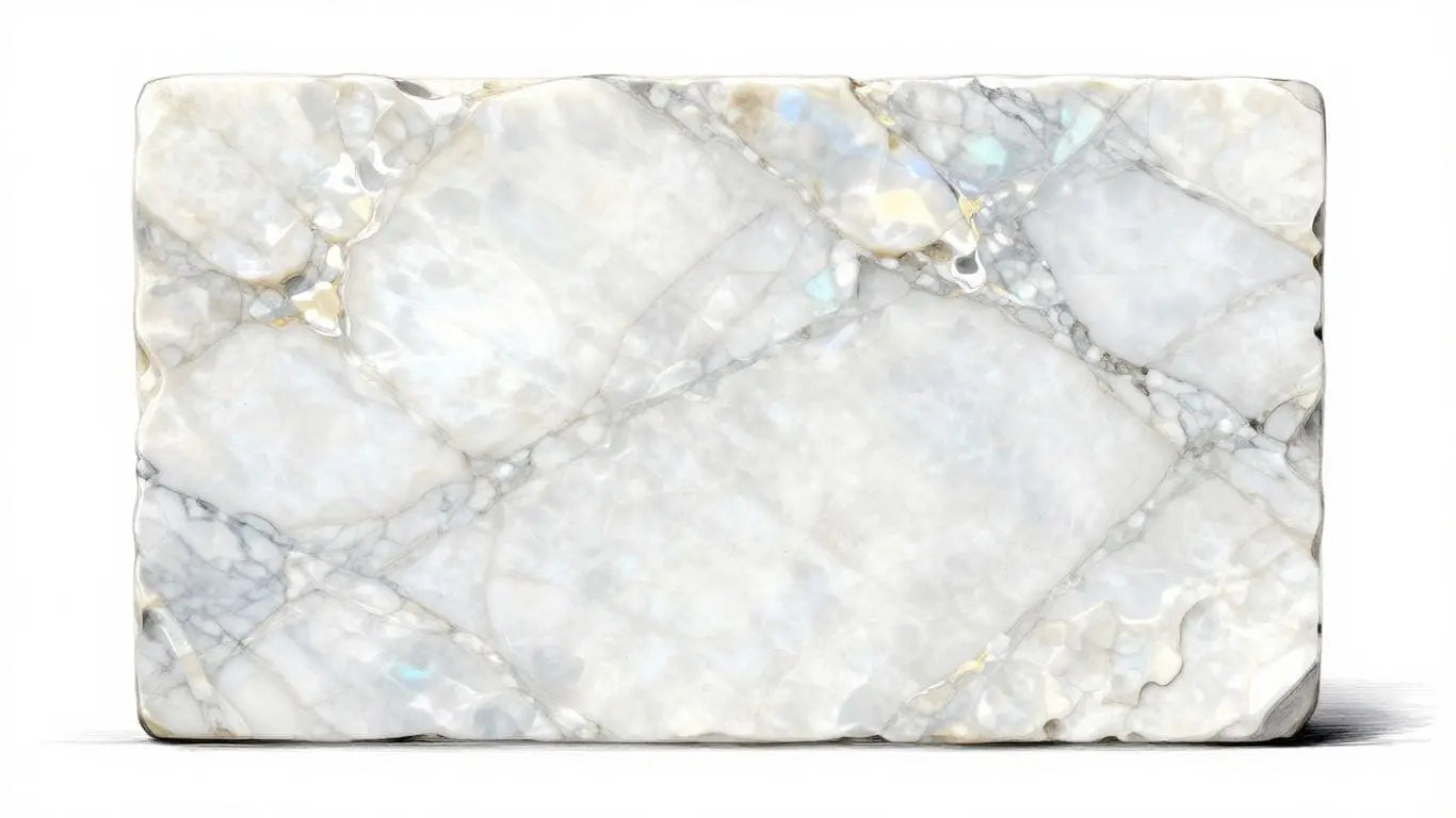 White pearl marble slab sketch