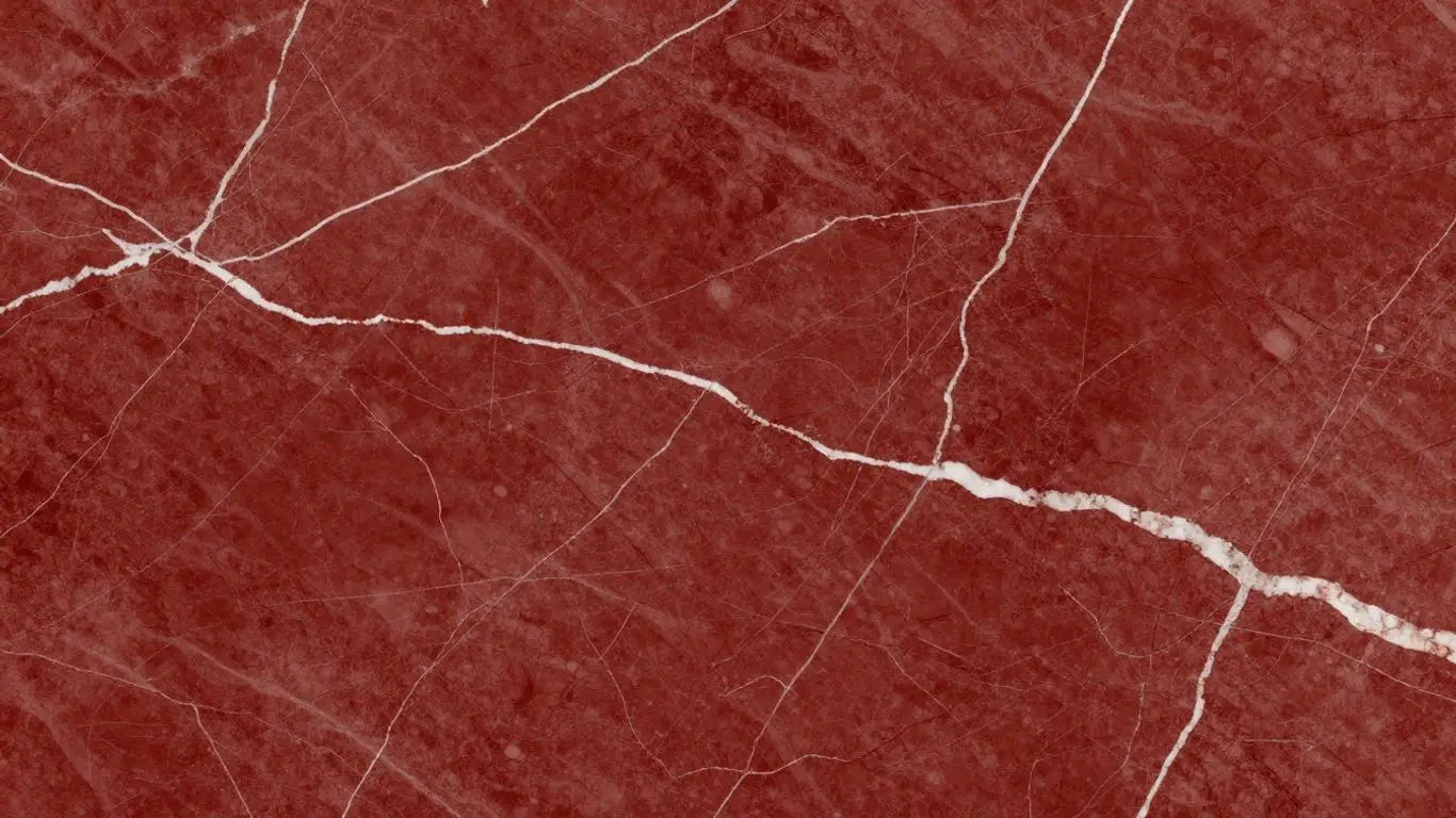 Rojo Alicante marble sketch with white veins