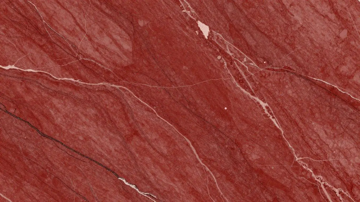 Rojo Alicante marble slab sketch with bold red veining.