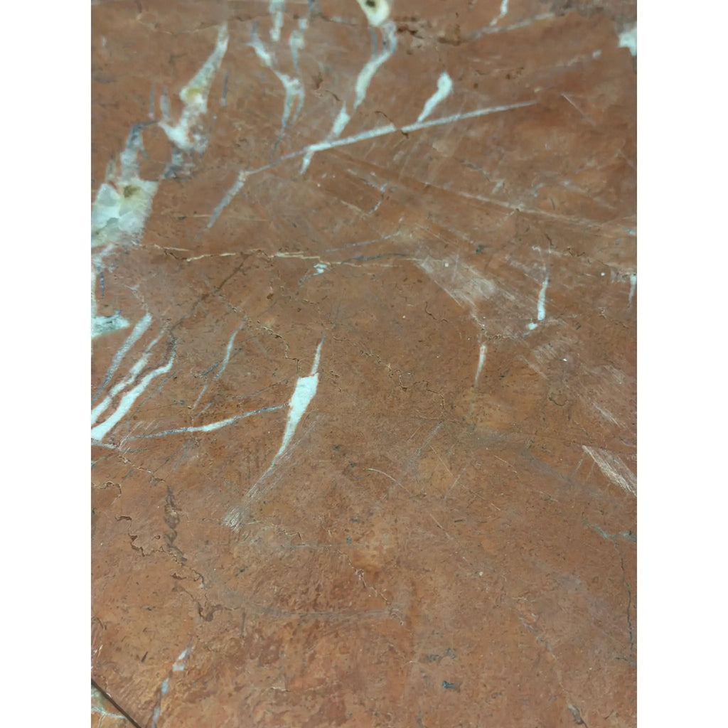 Red veined Rojo Alicante marble 12x12 honed-polished tabletop