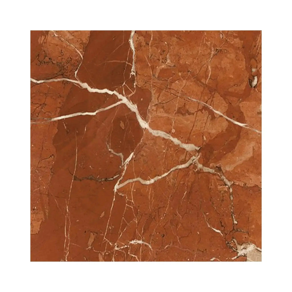 Rojo Alicante Marble 12X12 Honed-Polished red marble tile with white veining