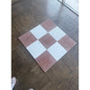 Checkerboard tile pattern featuring Rojo Alicante Marble 12x12 Tumbled surface