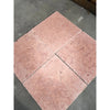 Four square reddish-brown tiles from Rojo Alicante Marble 12X12 Tumbled collection