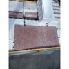 Reddish-brown stone pavers from Rojo Alicante Marble 12X12 Tumbled product display