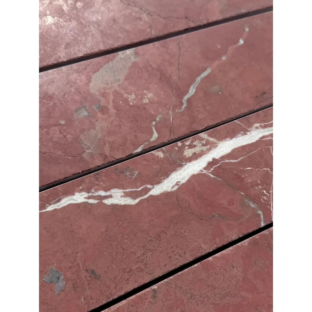 Red marble slabs with white veining for Rojo Alicante Marble 3’’ X 12’’ Field Tile