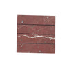 Stacked red marble tiles of Rojo Alicante Marble 3 X 12 Field Tile display