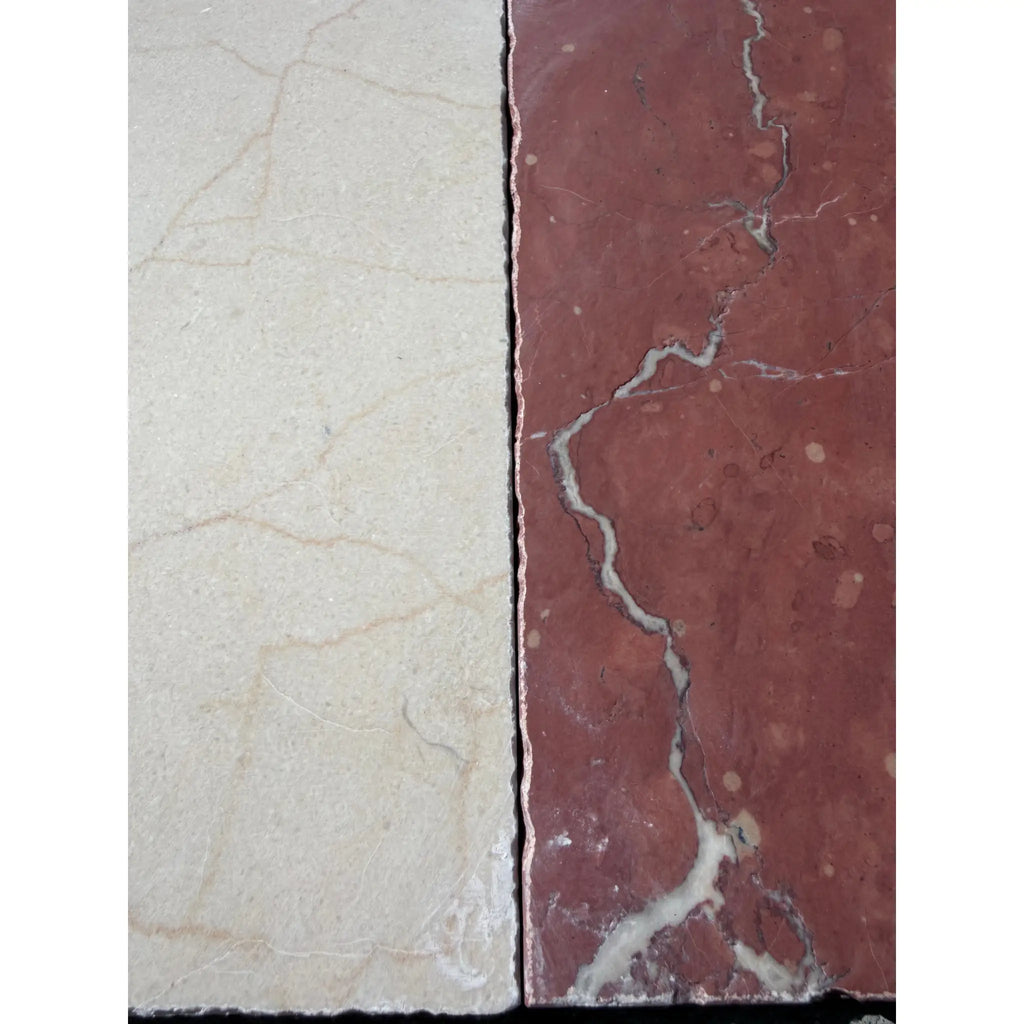 Red marble slab Rojo Alicante Rustic Modern Tumbled with white veining speckles
